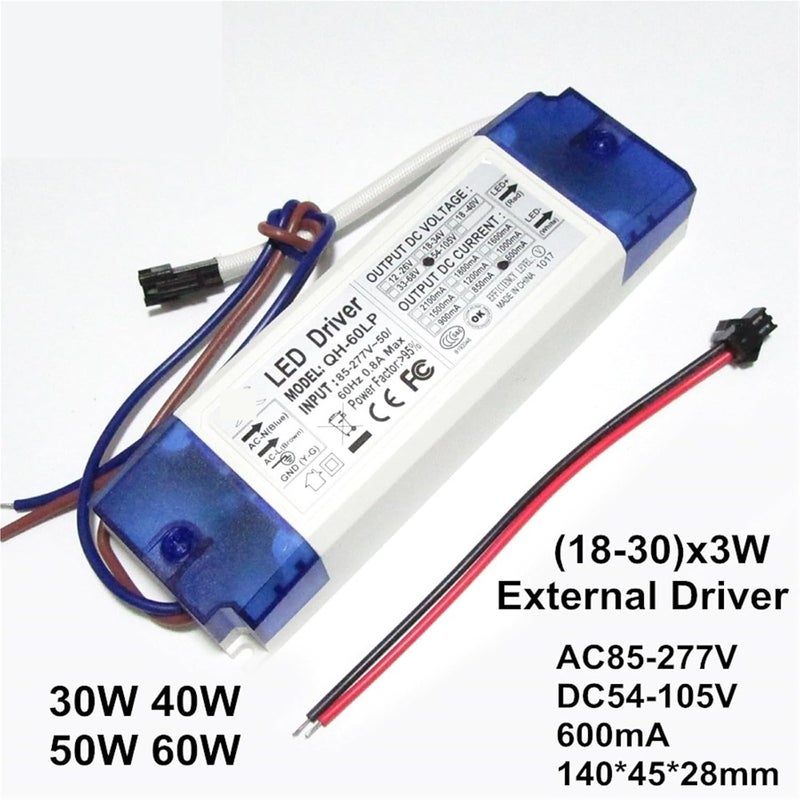 سائق LED 600mA معامل طاقة عالي معزول للإضاءة لـ 3-4 مصابيح LED بقوة 3 واط - Image 5